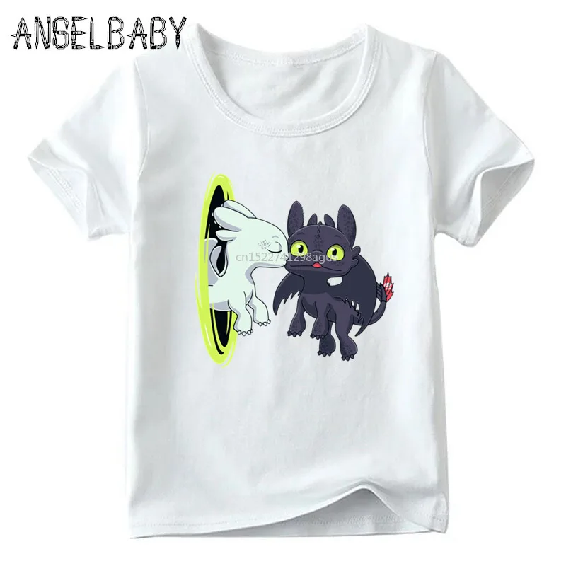 

Boys/Girls Toothless The Night Fury Print Funny T-shirt Children Summer Short Sleeve Tops Kids Cartoon Cute Baby T shirt,HKP5272