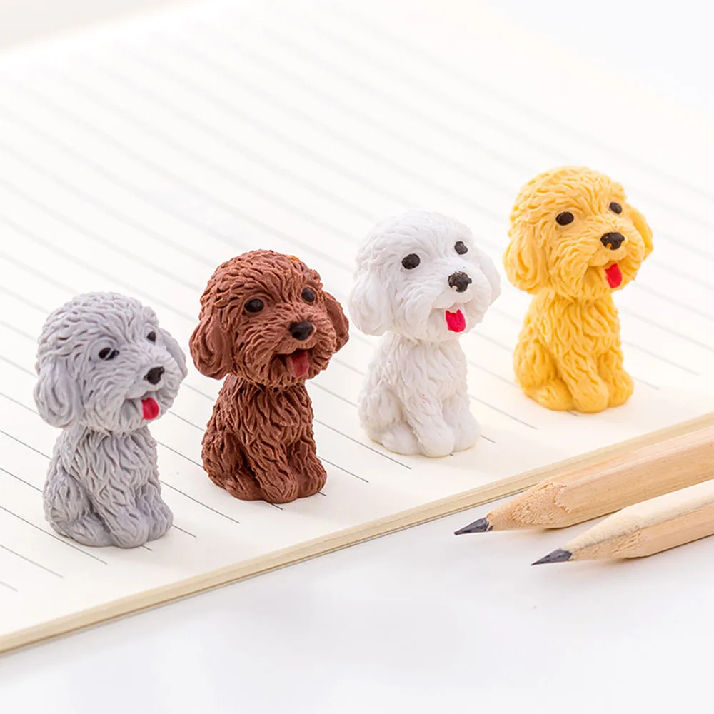 

1Pcs Useful Cute Dog Rubber Eraser School Office Stationery Supplies Pencil Correction Tools Drawing Accessories Random Color