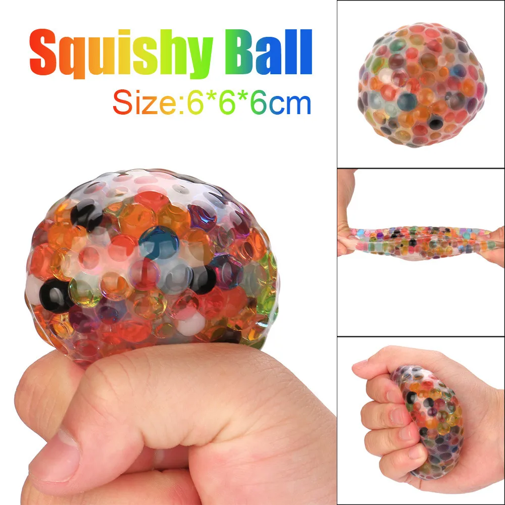 

1pc Stress Ball Release Pressure Novelty Squeeze Hand Wrist Exercise Anti-stress Grape Shape for Children Adult Rubber Ball