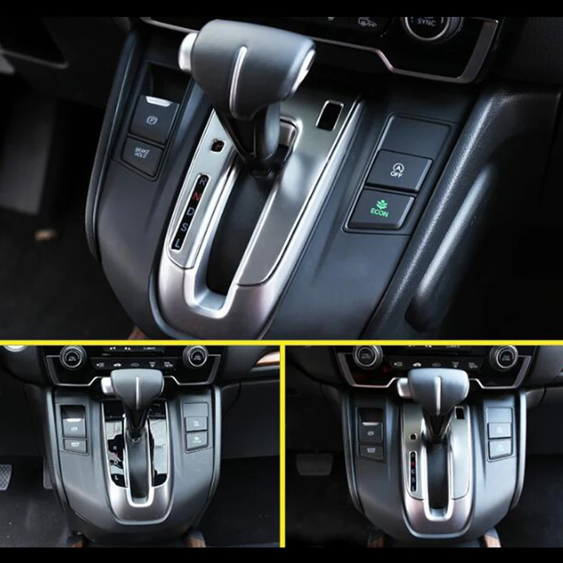 

Stainless steel For Honda CR-V CRV 2017 Car styling accessories Car inner gear shift knob Shifting Lever frame panel Cover Trim