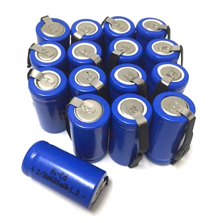 12pcs/lot AA Ni Cd 1.2V 2/3AA 600mAH rechargeable battery NiCd charging