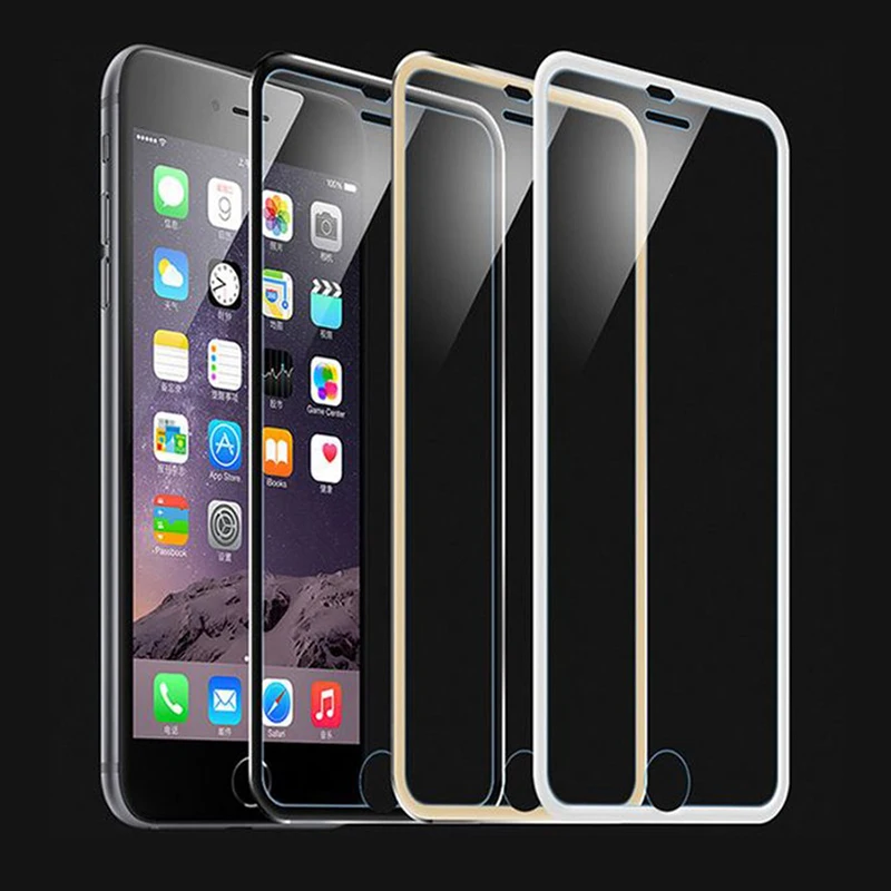 Ultra thin Full Screen Protector for iphone 7 Film Aluminum Alloy Frame
