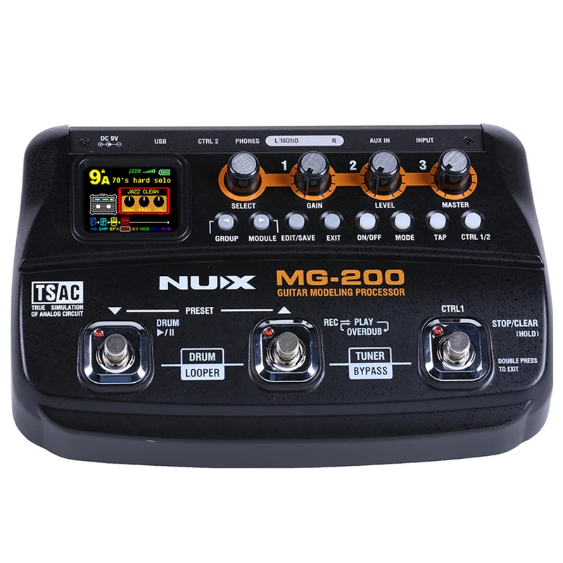 NUX MG-200 Multi Effect Guitar Pedal Processor 55 Models 70Seconds Recording Guitar Looper Drum Machine Synthesizer (EU Plug) NUX MG-200 Multi Effect Guitar Pedal Processor 55 Models 70Seconds Recording Guitar Looper Drum Machine Synthesizer (EU Plug)