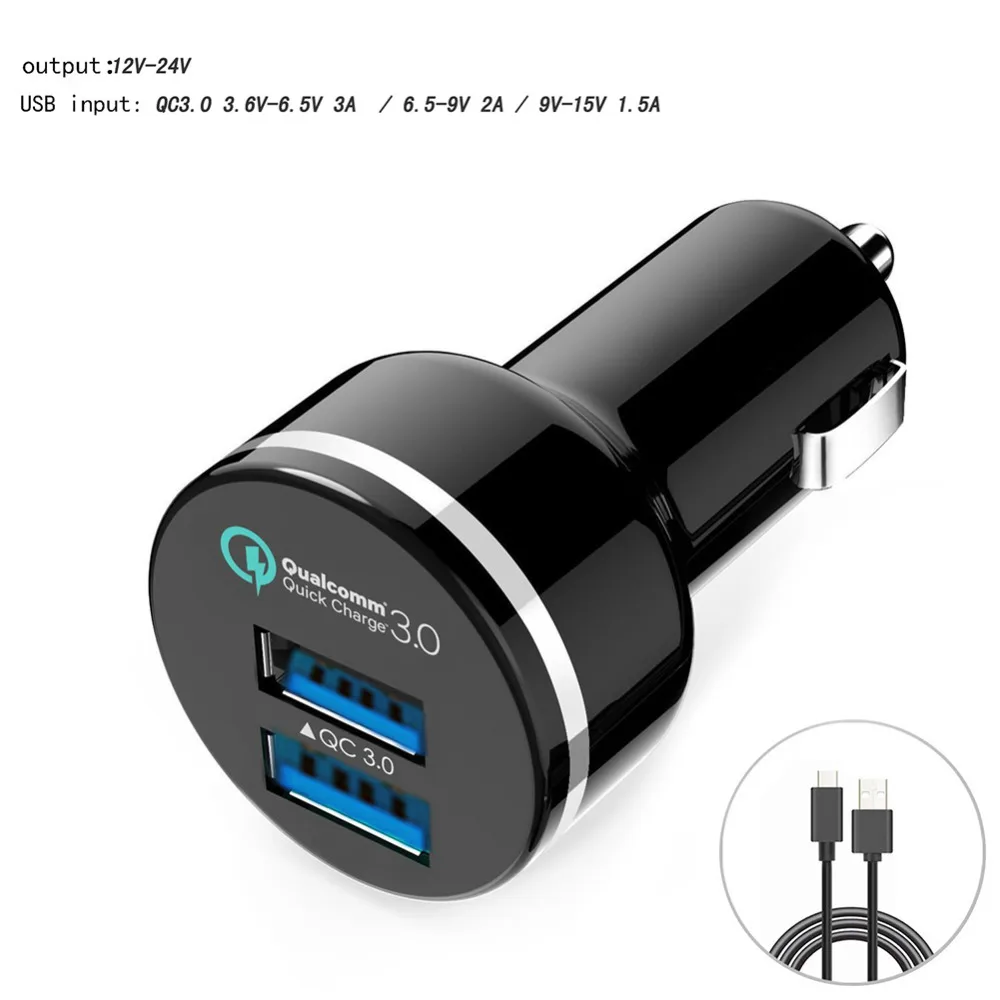 Zerosky Dual USB Car Charger Quick Charge 3.0 Mobile Phone Car charger