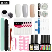 BUKAKI набор инструментов для дизайна ногтей любые 3 Цвета Гель-лак для ногтей верхнее Базовое покрытие Гель-лак маникюрные наборы для начинающих салонов