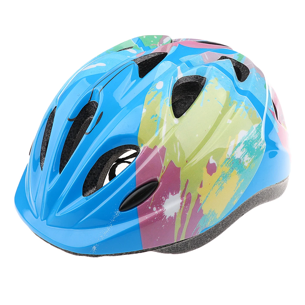 Perfeclan 7 Pieces Kid Child Roller Skating Bike Helmet Knee Wrist Guard Elbow Pad Set Roller Skate Helmet Protective Set