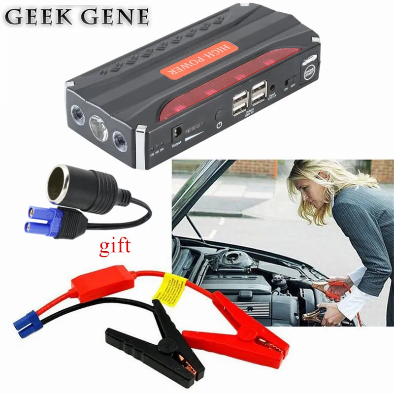 

Car Jump Starter Emergency Starting Device Car Styling12V Lighter Starer Car Charger For Car Battery 12000mAh Power Bank LED