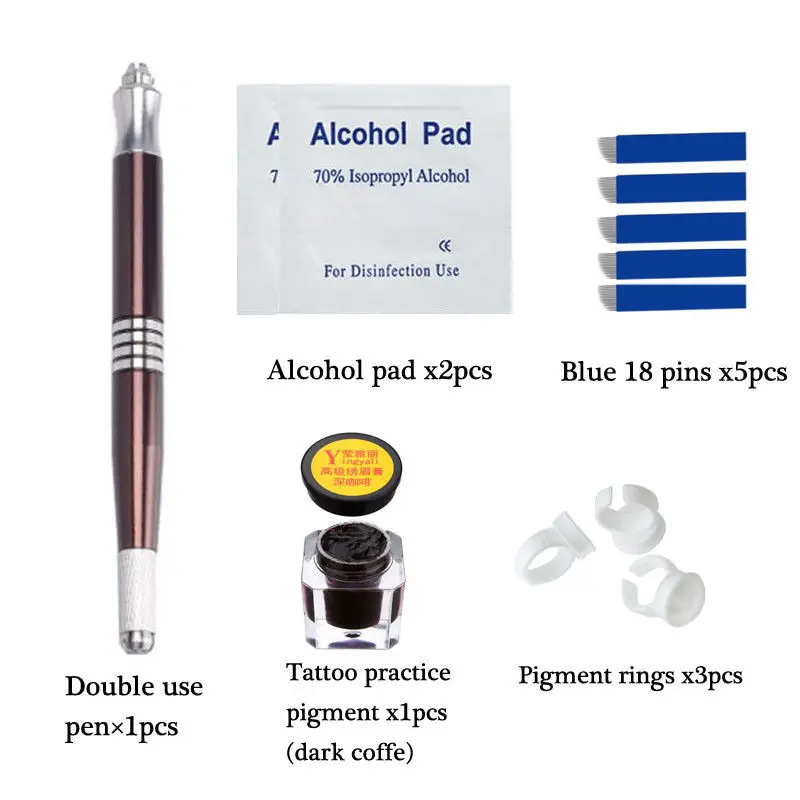 

Permanent 3D Eyebrow Tattoo Needle/Pin Pen Makeup Microblading Practice Kit Set