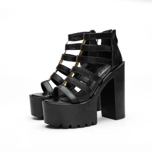 

2018 summer women's shoes open toe sandals hollow out high heels sapato feminino woman sandals pumps platform