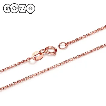 

GCZQ 100% Genuine 18K White Yellow Rose Gold Chain Pure Gold Necklace For Women Adjustable 40cm or 44cm Necklace