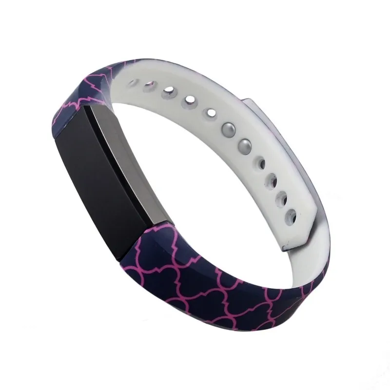 Patterns Large & Small Silicone Fitbit Alta Wristbands Sports Smart DIY Watch Bands Bracelet Strap Replacement in 20 Colors (4)