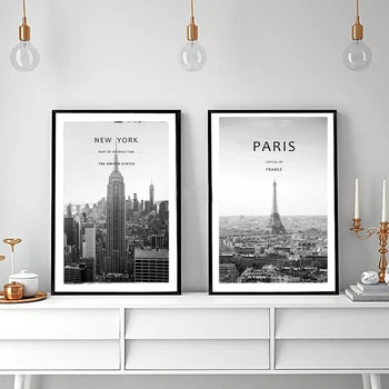 

Quadro Decoracion New York Posters and Prints Paris Wall Pop Art Print Canvas Painting Calligraphy Wall Pictures For Living Room