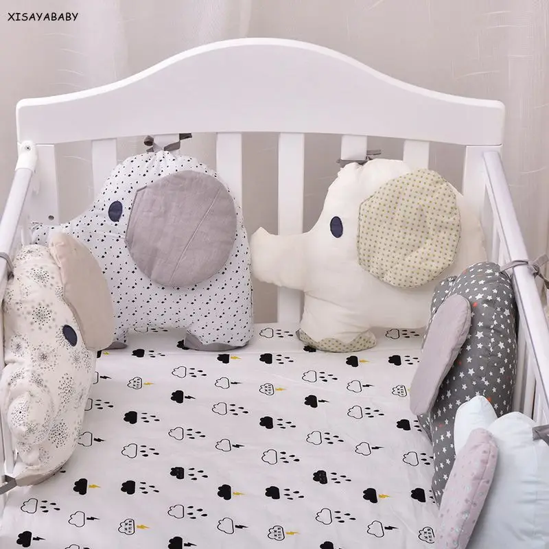 6 шт. Детская кровать бампер, Гибкая комбинация спинки подушки, aimal слон бортики для кроватки, мягкая детская кроватка вокруг защиты