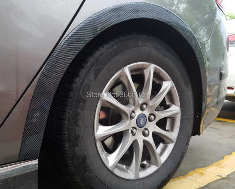 Universal de Fibra de Carbono Protetor de Borracha Truck Car Roda Sobrancelha Lábio Adesivo Guarnição Fender Alargamento Anti riscos 10 roda de borracha sobrancelha protetor lábio adesivo