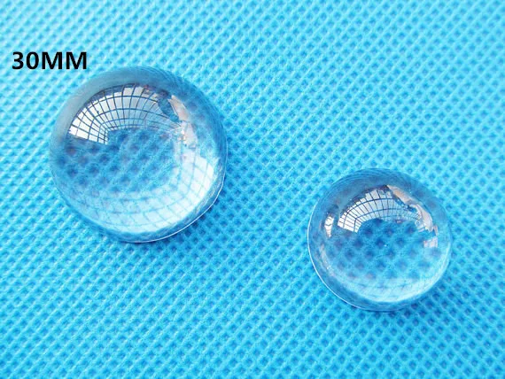 

30 шт. 30 мм круглый полусферический прозрачный/прозрачный фотоэлемент/Крышка кабины, для фотографий/изображения, подходит для базовой настройки