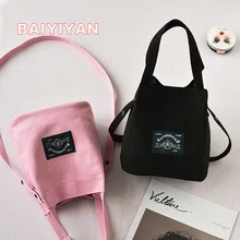 Fashion Lady Canvas Mini single shoulder bag Crossbody Messenger bag women Leisure bag Female shopping bags Bucket Handbag