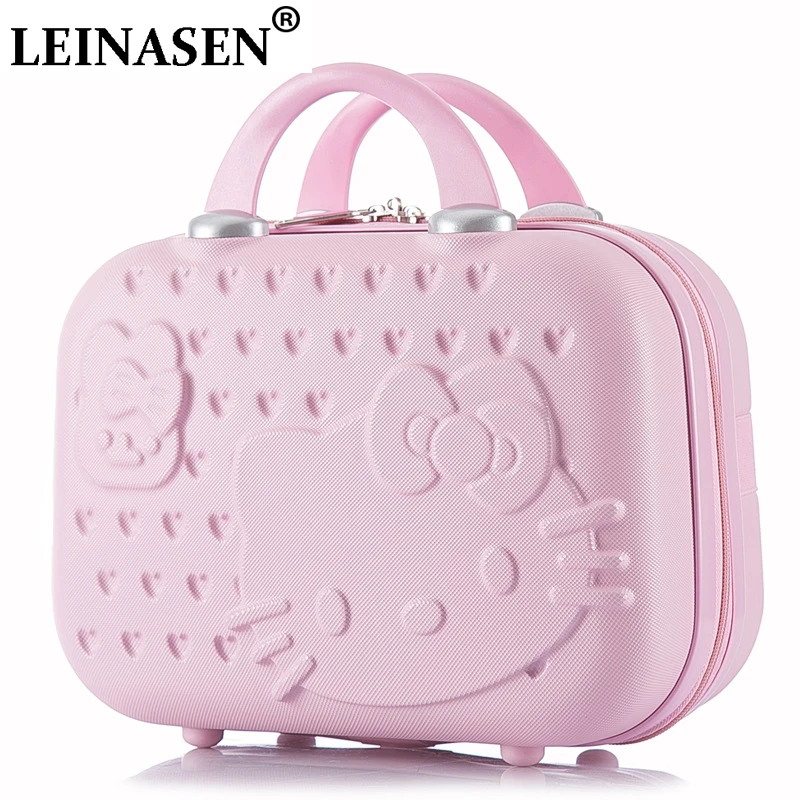 

Hello Kitty Ms. Lovely 14" Cosmetic Case/Business Travel Cosmetic Baggage/Girls Mini Suitcase/Student Portable Suitcase