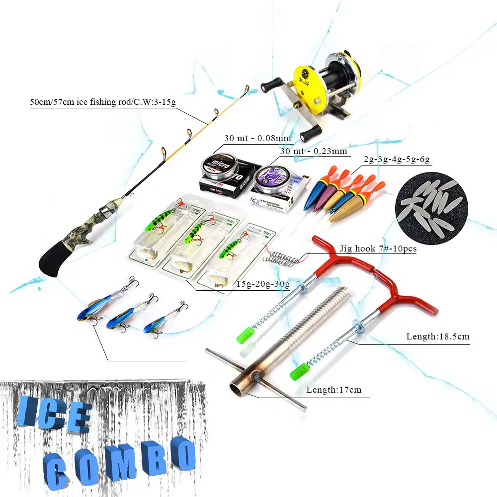 Fish Kingと氷の釣り竿氷釣りリール鋳造 スピニングロッドコンボ冬氷釣りタックル 釣り竿 Aliexpress