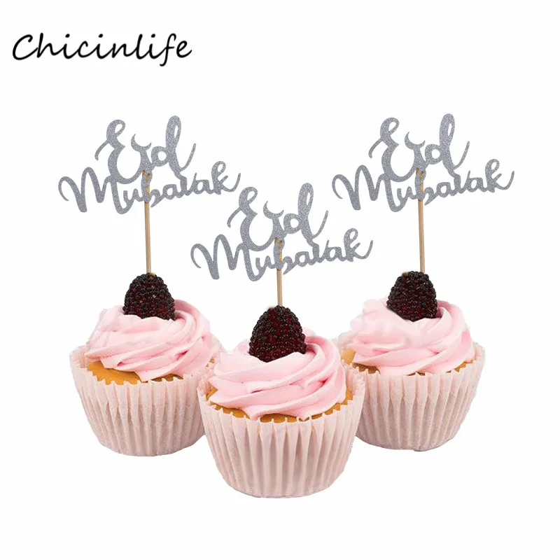 Chicinlife 10 шт. ИД Мубарак капкейк Топпер Рамадан украшение для вечеринки