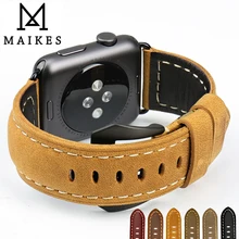 MAIKES новые винтажные Кожаные Ремешки для наручных часов для iwatch Браслет Apple watch ремешок 44 мм 40 мм 42 мм 38 мм серия 4 3 2 1 ремешок для часов