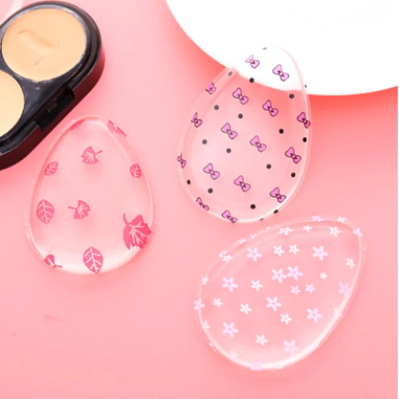 

Two shapes 1pc Silicone Makeup Sponge Jelly Powder Cream Puff Face Foundation Leopard Glitters Make Up Tool Beauty Accessories