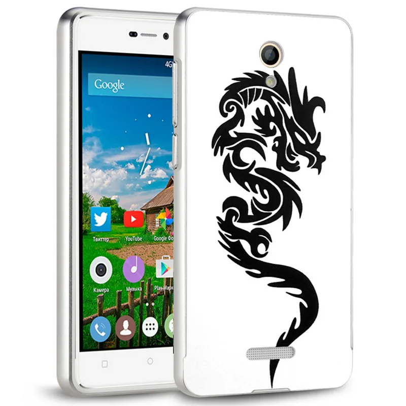 KOC-2276D_1_Dragon Pattern Premium Aluminum Metal Frame & Acrylic Back Cover for Highscreen Power Five 5  Highscreen Power 5