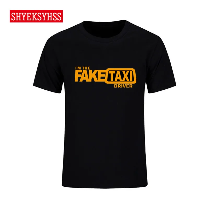 

Brand Cool Mens T Shirt Fake Taxi Driver Regular T-Shirt Sunlight 100% Cotton Clothing Tshirt Mens Top Quality tees