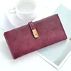 Portefeuille en cuir brossé pour femmes, marque de luxe, décontracté, porte-monnaie de bonne qualité, souple et Long, porte-cartes pour filles ► Photo 3/6