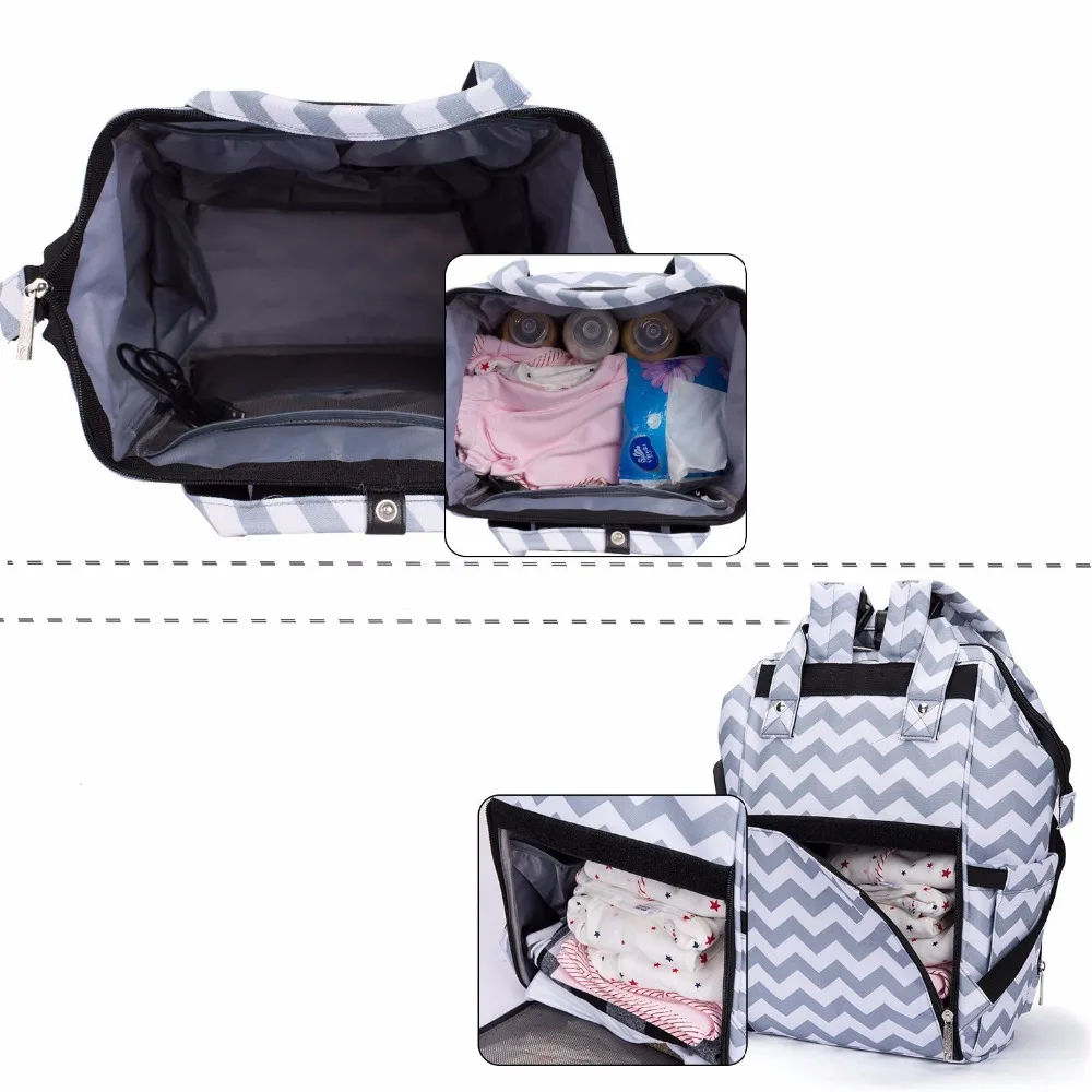 Модная, для детских подгузников Сумка Рюкзак Водонепроницаемый мульти-функциональный детских подгузников, сумка для мамы, сумка для путешествий с пеленкой путешествия рюкзак для мам