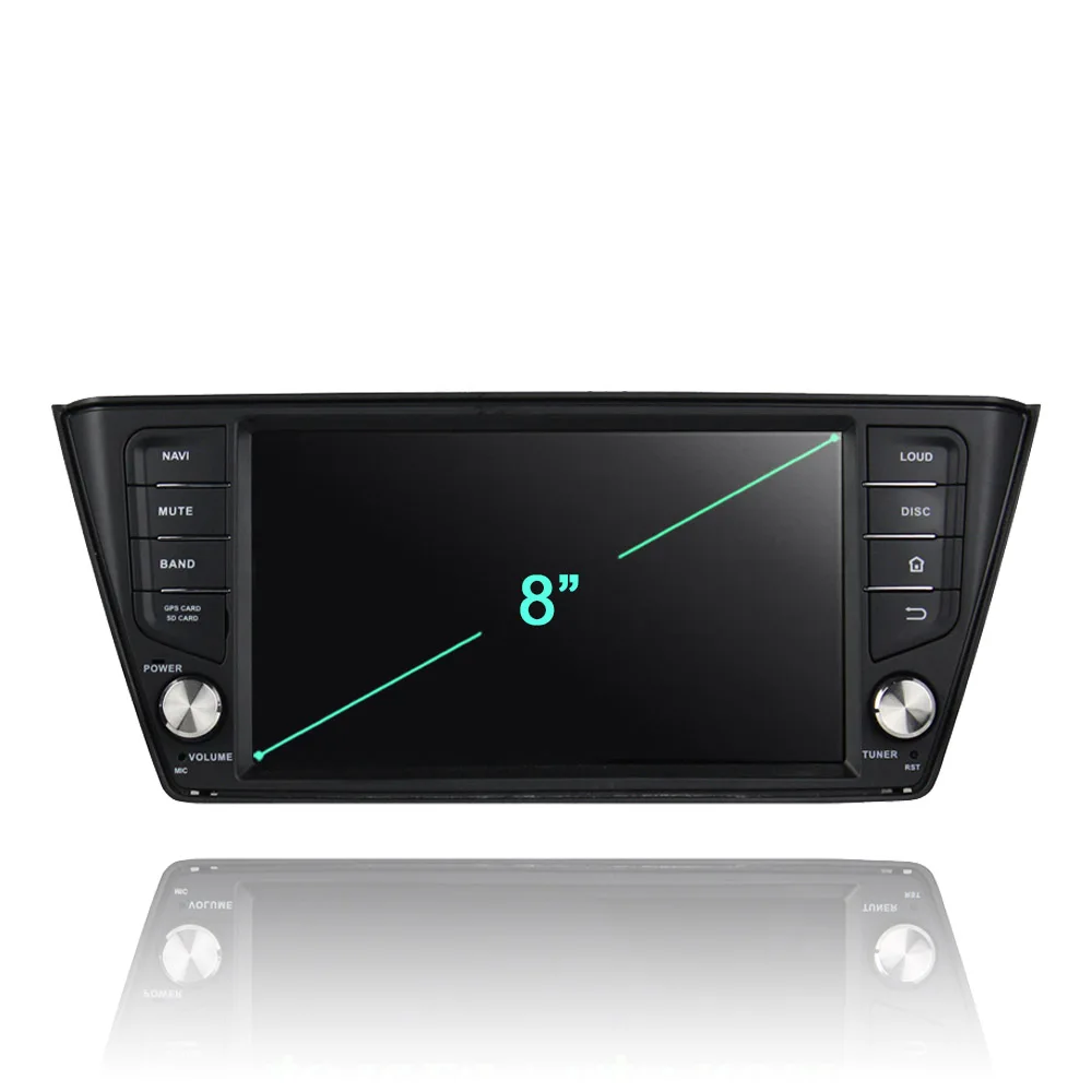 Best 8" DSP Android 9.0 4GB RAM + 64GB +8 Core Car DVD Player GPS RDS autoradio wifi Bluetooth 4.2 for VW Skoda Fabia 2015 2016 2017 1
