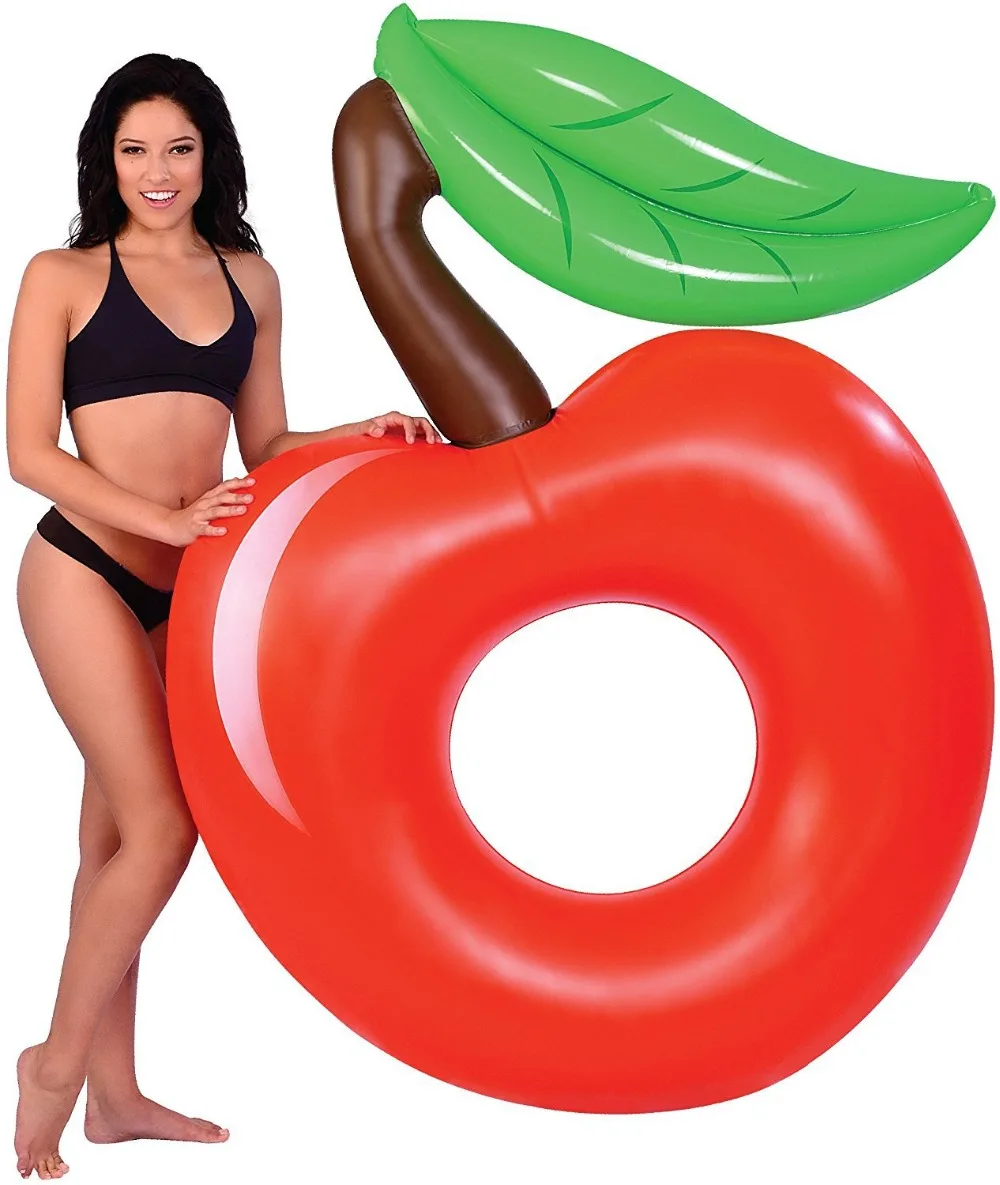 

120cm Giant Inflatable Cherry Swimming Ring for Adult Children Cute Swimming Circle Raft Holiday Water Party Toys boia Piscina