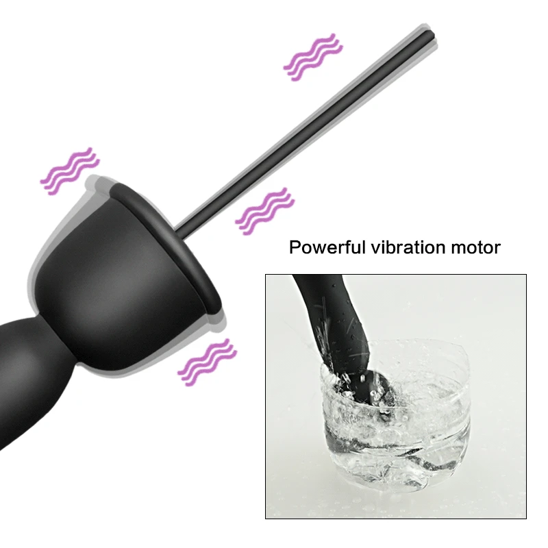 Silicone Penis Plug Vibrator For Male Masturbator Intimate Goods Dildo Massager Urethral Catheter Men Dilator Adult Vibrators (2)