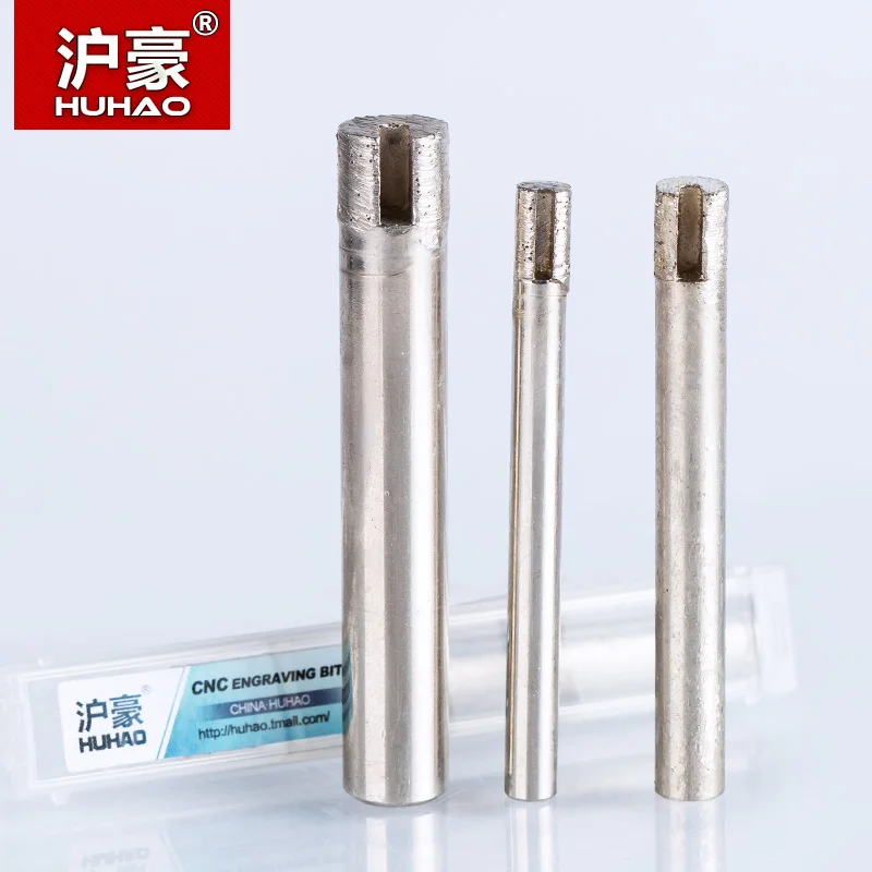 

HUHAO 1pc 4mm to 12mm granite stone Engraving Machine Cutter CNC stone engraving tools cutter carving Router bit Sinter