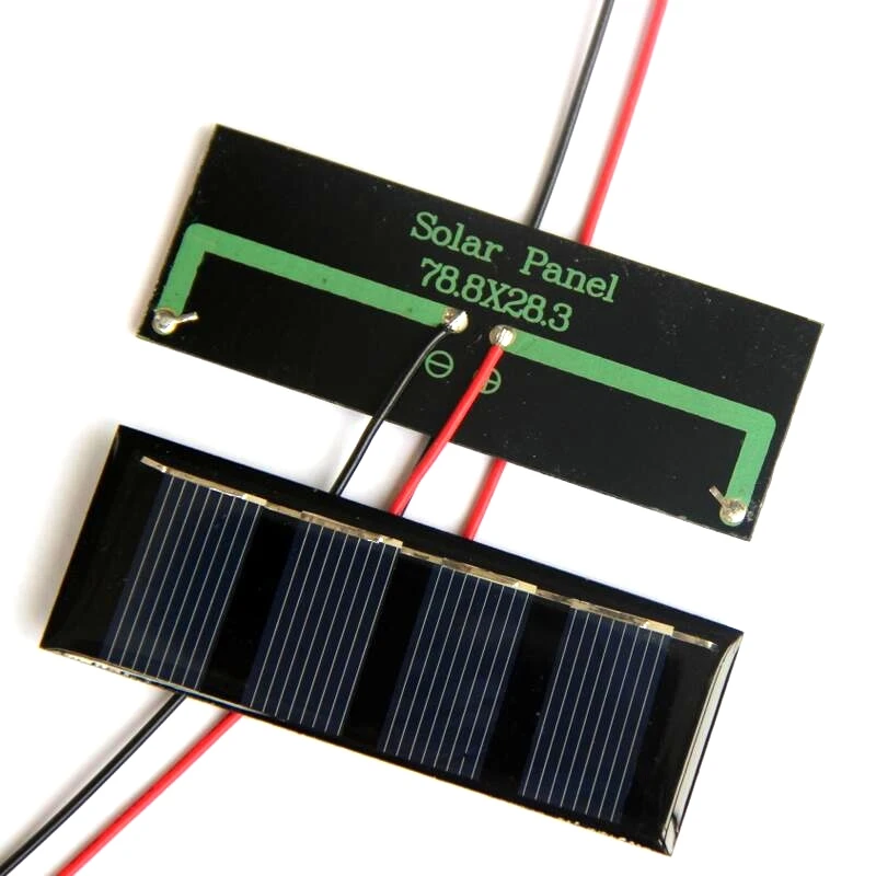 

2V 100MA Mini Solar Cell+Cable Polycrystalline Solar Panel/Module DIY Solar Toy Panel System 78.8*28.3MM 10pcs/lot Free Shipping