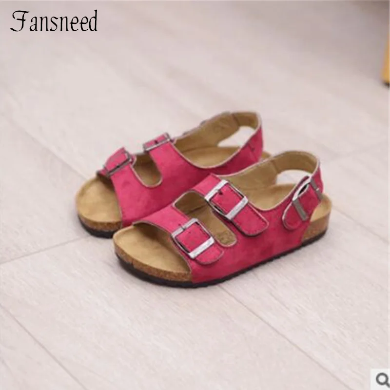

Spring and summer children boys and girls cork sandals word drag tidal beach sandals size 22-39
