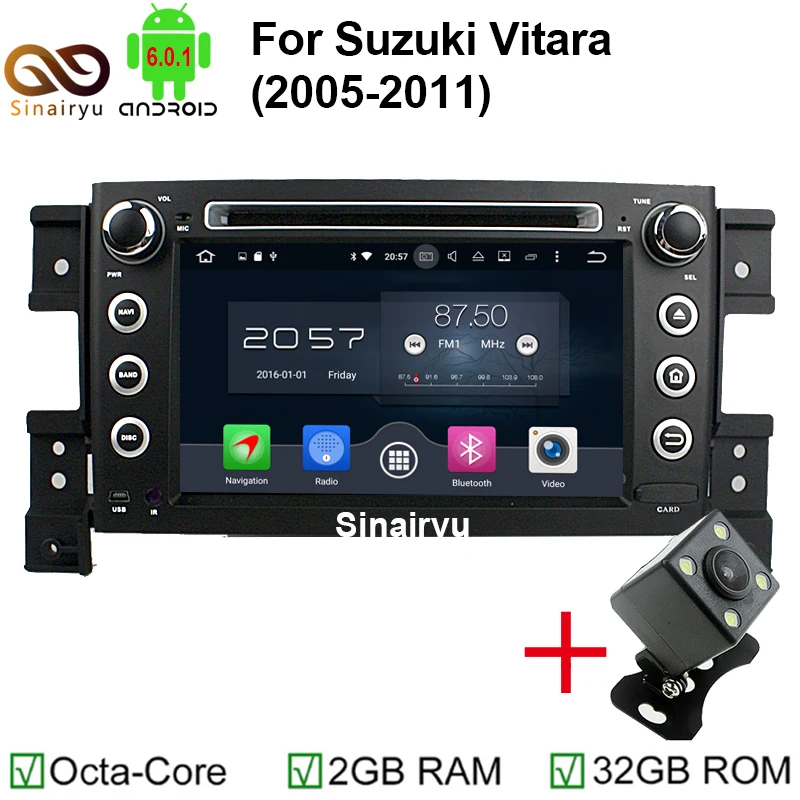 2 ГБ Оперативная память Android 6.0.1 dvd-плеер GPS для SUZUKI GRAND VITARA 2005 2006 2007 2008 2009 2010 2011 радио
