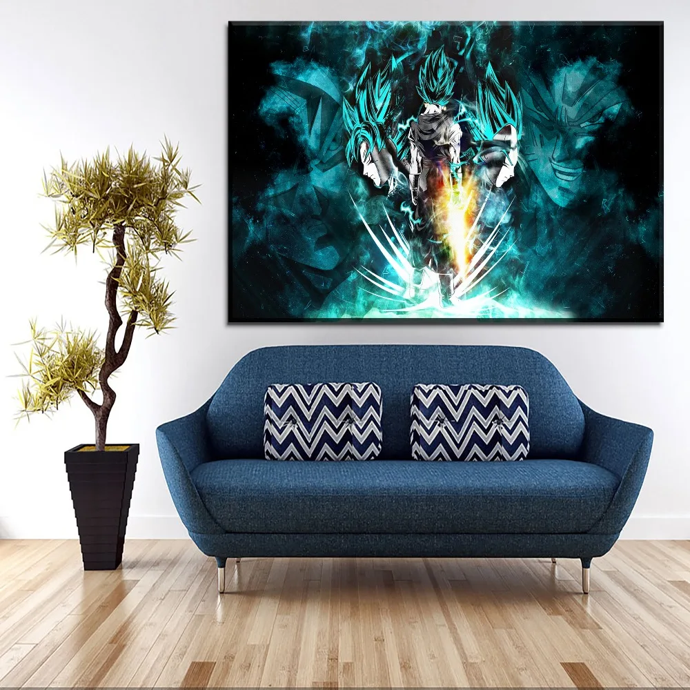 

Modern Artwork Anime Poster Home Wall Decorative 1 Panel Dragon Ball Super Goku Pictures On Canvas Printing Type Decor Framework