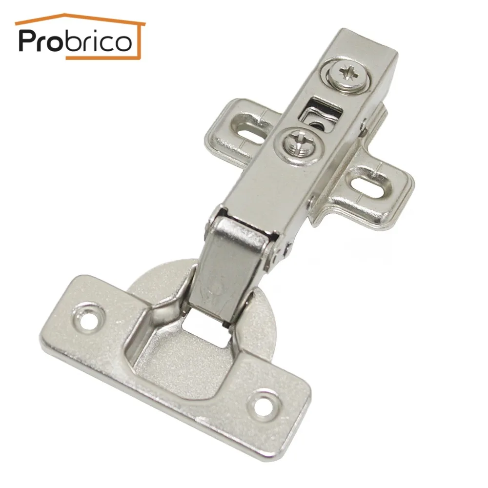 Probrico 1 قطع لينة إغلاق المطبخ مجلس الوزراء المفصلي تراكب كامل أخفى الهيدروليكية الأثاث خزانة الباب المفصلي CHR093HA