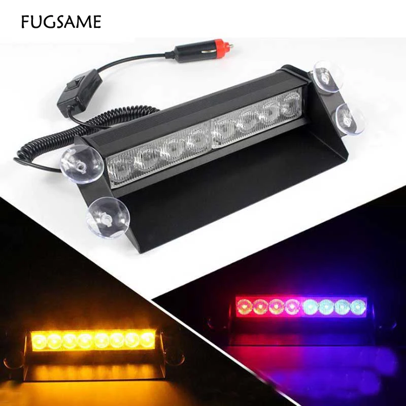 FUGSAME 8LED Автомобильный Стробоскоп приборная панель предупреждение колода