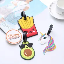 Аксессуары для путешествий, креативный силиконовый гелевый багажная бирка на чемодан, держатель ID адреса, посадочная бирка, переносная этикетка