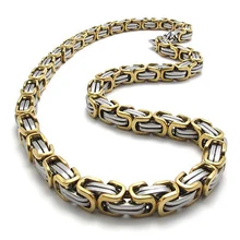 Мужское ожерелье, Байкерская цепочка Королевское ожерелье из нержавеющей стали, ширина 8 мм, длина 55 см