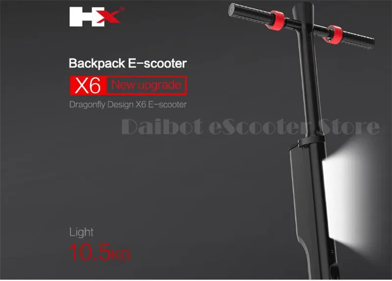 HX X6 Folding Electric Scooter Two Wheel Electric Scooters Mini Protable Backpack E-Scooter Electric Bike Ebike