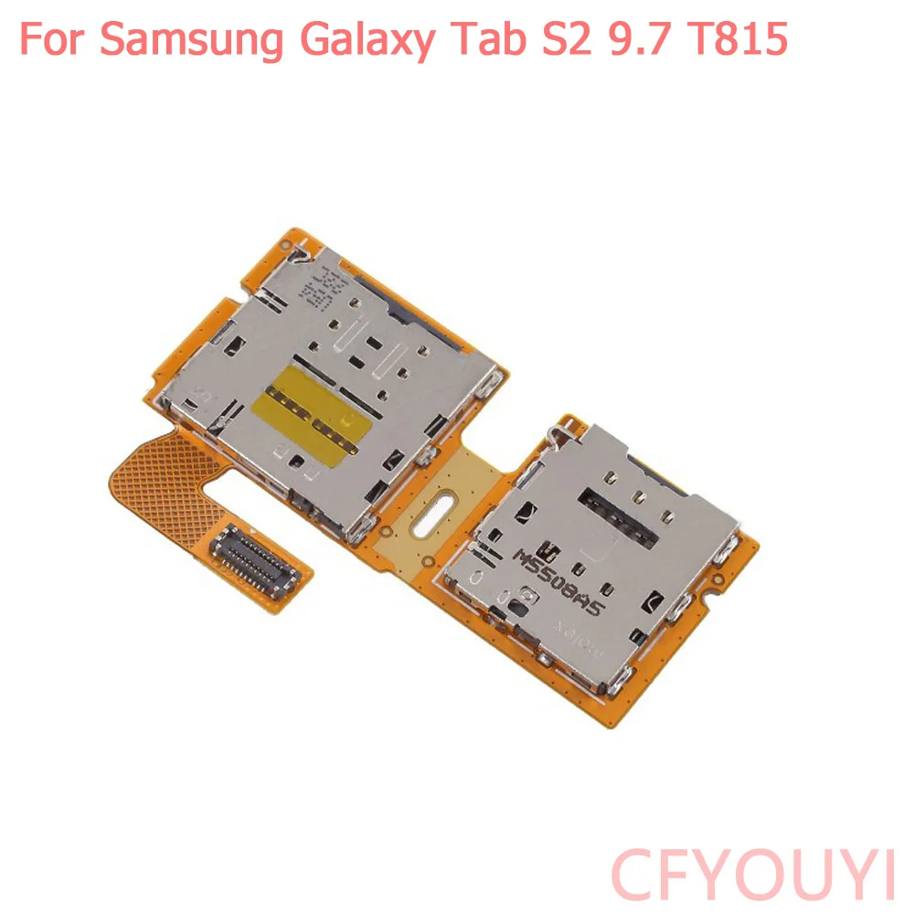 SIM Card Holder Contact Flex Cable For Samsung Galaxy Tab 9.7 S2 T815 Reader | Мобильные телефоны и аксессуары
