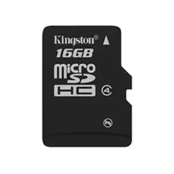 Kingston technology 16 Гб microSDHC, 16 ГБ, MicroSDHC, Negro Tarjetas de memoria