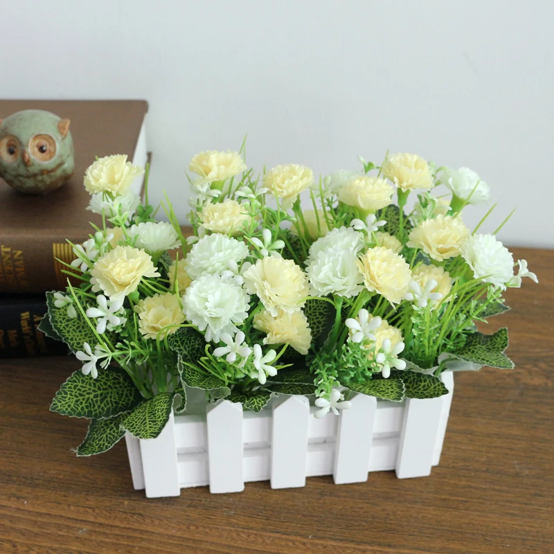 JAROWN Simulation Flower Set Home Living Room Window Lay Wedding Decoration Restaurant  Cafe Decorate Fake Flower Pot Landscape (3)