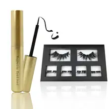 Magnetic Eyeliner Magnet False Eyelashes Set Waterproof Natural Long Lasting Liquid Eyeliner Kit