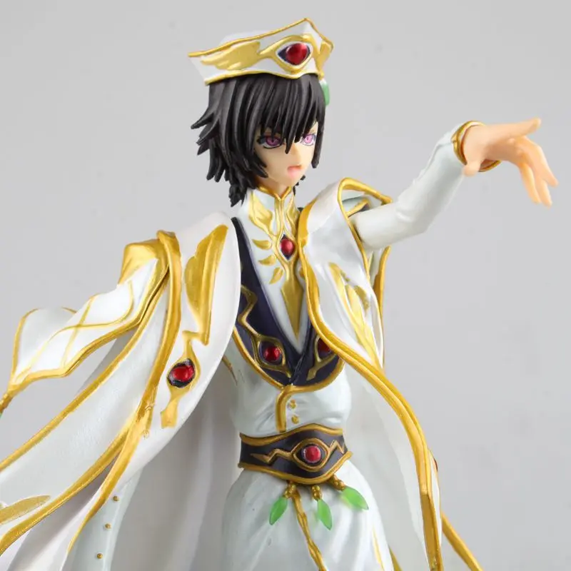 ФОТО Code Geass R2 GEM hinge wood Suzaku Lelouch white emperor clothes Ver. PVC Figure Collectible Model Toys 24cm