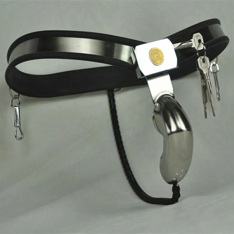 Black Pink Stainless Steel Y Style Male Chastity Belt Cock Cages Chastity Device Penis Ring Male Bondage Sex Toys for Man G22 4