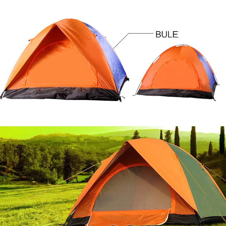 ФОТО 3-4 Person Outdoor Camping Tent Double Layers Waterproof Travel Tent Two Doors 200x200x135cm