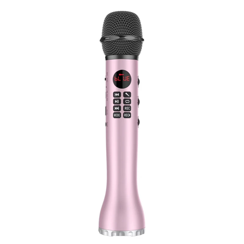 L-598 лучший профессиональный 9 Вт мини usb беспроводной bluetooth караоке микрофон для учителя гид с записью диктофона - Цвет: Pink